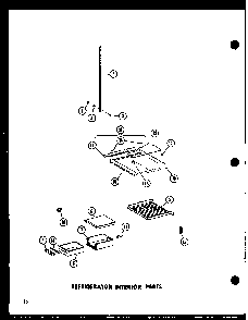 Refrigerator Interior Parts Diagram and Parts List for ESR22D-P73900-20W  Amana Refrigerator