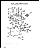 SEALED BURNER PARTS Diagram and Parts List for RSK3700UWW P1141247NWW Amana Range
