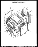 CABINET ASSY Diagram and Parts List for RLS363UL P1142377N L Amana Range