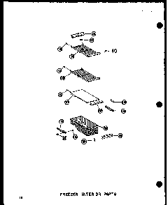 Freezer Interior Parts Diagram and Parts List for SDI22N-1-C-P60230-91WC  Amana Refrigerator
