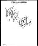 OVEN DOOR ASSY Diagram and Parts List for SBK26CB P1142180N W Amana Range
