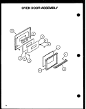OVEN DOOR ASSY Diagram and Parts List for RLS348UCO P1141105N L Amana Range