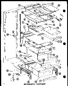 Refrigerator Accessory Diagram and Parts List for SLDI25GL-P7642105WL  Amana Refrigerator