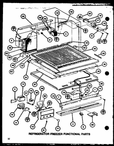 Refrigerator Freezer Functional Parts (tm18j/p7739003w) (tr18j/p7739004w) (tc18j/p7739005w) Diagram and Parts List for TM20J-P7739008W  Amana Refrigerator