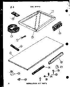 Installation Kit Parts Diagram and Parts List for ES619-3S P67119-16R Amana Air Conditioner