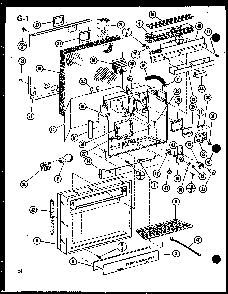 Facade Assembly Diagram and Parts List for SLDI22F-C-P75400-19WC  Amana Refrigerator