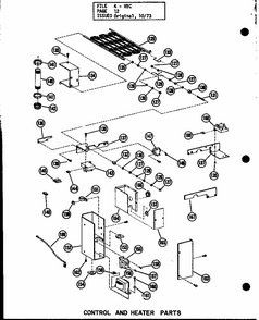 Control And Heater Parts Diagram and Parts List for VBC-30 P54882-6 Amana Air Conditioner