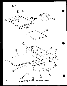 Refrigerator Compartment Interior Parts Diagram and Parts List for ESRFC14E-G-P74645-12WG  Amana Refrigerator