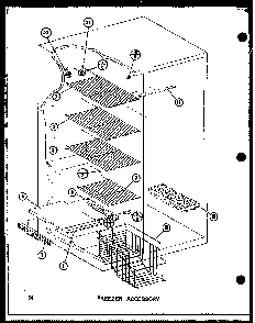 Freezer Accessory Diagram and Parts List for IMP2800A-P77314-1W  Amana Refrigerator