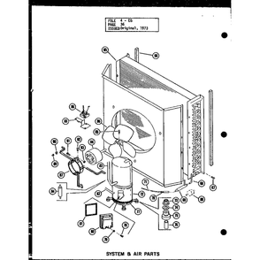 System & Air Parts 2 Diagram and Parts List for EG25,12-1 P54688-9C Amana Air Conditioner