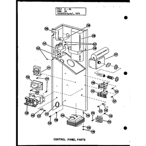 Control Panel Parts 2 Diagram and Parts List for EG25,12-1 P54688-9C Amana Air Conditioner