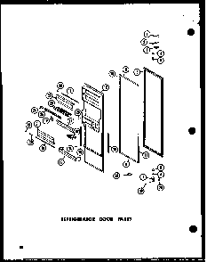 Refrigerator Door Parts Diagram and Parts List for ESR17N-A-P60350-52WA  Amana Refrigerator