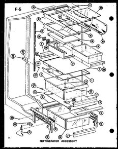 Refrigerator Accessory Diagram and Parts List for SLDI22F-C-P75400-19WC  Amana Refrigerator
