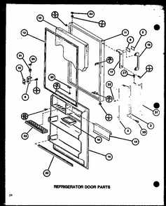 Refrigerator Door Parts (tm18j/p7739003w) (tr18j/p7739004w) Diagram and Parts List for TM20J-P7739008W  Amana Refrigerator