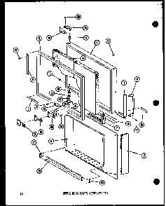 Upper Door Parts Diagram and Parts List for ESR12C-P73953-7W  Amana Refrigerator
