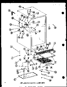 Compressor/ice Maker Parts Diagram and Parts List for ESR16B-P60303-79W  Amana Refrigerator