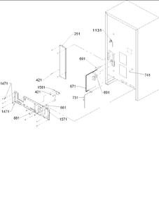Cabinet Back Diagram and Parts List for BRF20V1S-P1321313WS  Amana Refrigerator