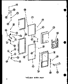 Freezer Door Assy Diagram and Parts List for SDI22N-1-C-P60230-91WC  Amana Refrigerator