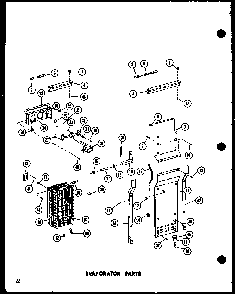 Evaporator Parts Diagram and Parts List for SP19E-C-P74870-2WC  Amana Refrigerator
