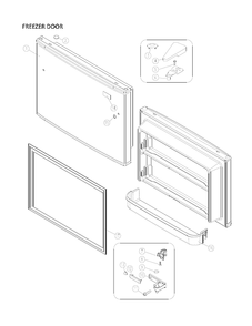 Freezer Door Parts Diagram and Parts List for 11161209716  Kenmore Refrigerator