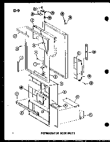 Refrigerator Door Parts Diagram and Parts List for ESBFC16D-C-P60235-23WC  Amana Refrigerator
