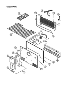 Freezer Parts Diagram and Parts List for 11160712911  Kenmore Refrigerator