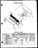 BACKGUARD ASSY Diagram and Parts List for GBP26DC  Amana Range