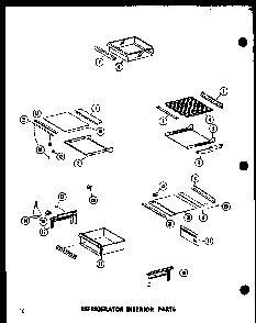 Section 14 Diagram and Parts List for SP19E-L-P74100-2WL  Amana Refrigerator