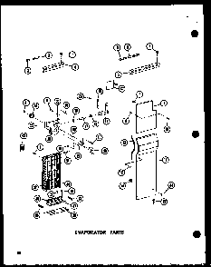 Evaporator Parts Diagram and Parts List for ESR17N-A-P60350-52WA  Amana Refrigerator