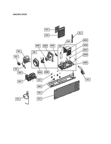 Machine Room Parts Diagram and Parts List for 11160492220  Kenmore Refrigerator