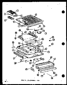 Center Mullion/evaporator Parts Diagram and Parts List for IC5-2-P36415-6W  Amana Refrigerator