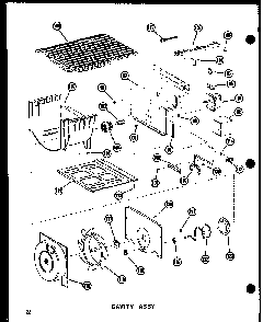 Cavity Assy Diagram and Parts List for SDI22N-1-C-P60230-91WC  Amana Refrigerator