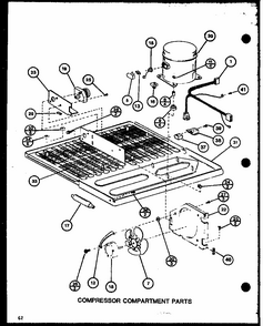 Compressor Compartment Parts (tc22j/p7739013w) (trg22j/p7739014w) Diagram and Parts List for TM20J-P7739008W  Amana Refrigerator