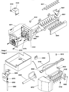 Ice Maker Assy & Parts Diagram and Parts List for BX21TW-P1196515WW  Amana Refrigerator