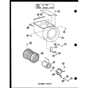 Blower Parts Diagram and Parts List for VBCH-35X-1J P54878-6C Amana Air Conditioner