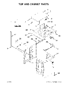 Top and cabinet parts Diagram and Parts List for  Maytag Washer