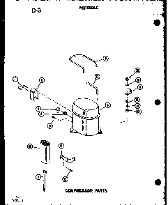 Compressor Parts Diagram and Parts List for 8P-5L P54973-21R Amana Air Conditioner
