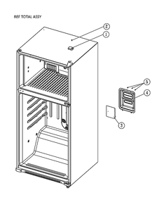 Refrigerator Total Assembly Diagram and Parts List for 11160512913  Kenmore Refrigerator