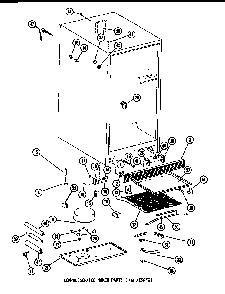 Compressor/ice Maker Parts Diagram and Parts List for ESR14E-P73953-28W  Amana Refrigerator