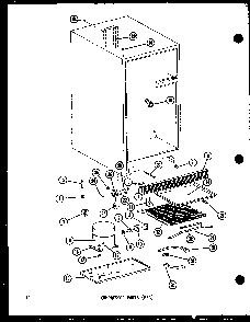 Compressor Parts Diagram and Parts List for ESR12C-P73953-7W  Amana Refrigerator