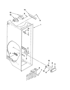 Refrigerator Liner Parts Diagram and Parts List for MSD2550VES02  Maytag Refrigerator
