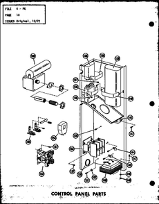 Control Panel Parts Diagram and Parts List for PK5-3J P54629-4C Amana Air Conditioner