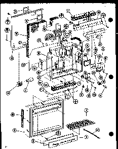 Dispenser Cavity Diagram and Parts List for SLDI25GL-P7642105WL  Amana Refrigerator