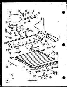 Compressor Parts Diagram and Parts List for IC5-2-P36415-6W  Amana Refrigerator