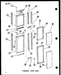 FZ DOOR ASSY Diagram and Parts List for SDI22W P6035032W Amana Refrigerator