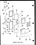FZ DOOR ASSY Diagram and Parts List for SDI22W P6035032W Amana Refrigerator