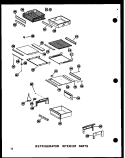 REF INTERIOR PARTS Diagram and Parts List for SDI22W P6035032W Amana Refrigerator