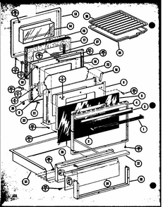 (rcr-700/p85727-1s) (rcr-1010/p85728-1s) (rcc-1010/p85729-1s) Diagram and Parts List for RVH-6 P85401-2S Amana Range
