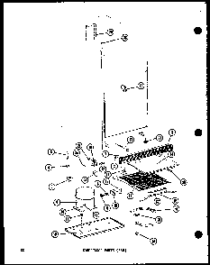 Compressor Parts Diagram and Parts List for ESR16A-A-P60303-45WA  Amana Refrigerator