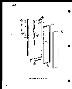 Freezer Door Assy Diagram and Parts List for SR19E-1-G-P74870-22WG  Amana Refrigerator